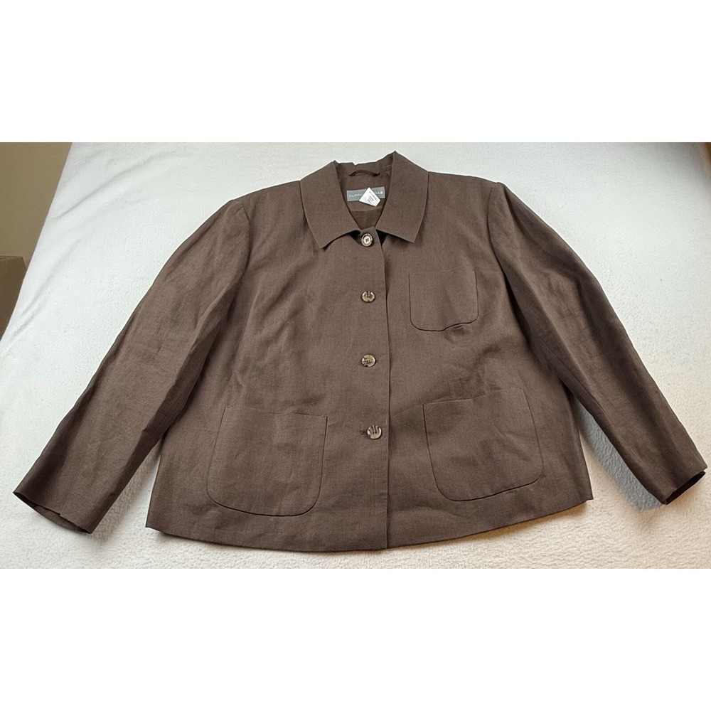 Clifford & Wills Brown Linen Size 20W EUC